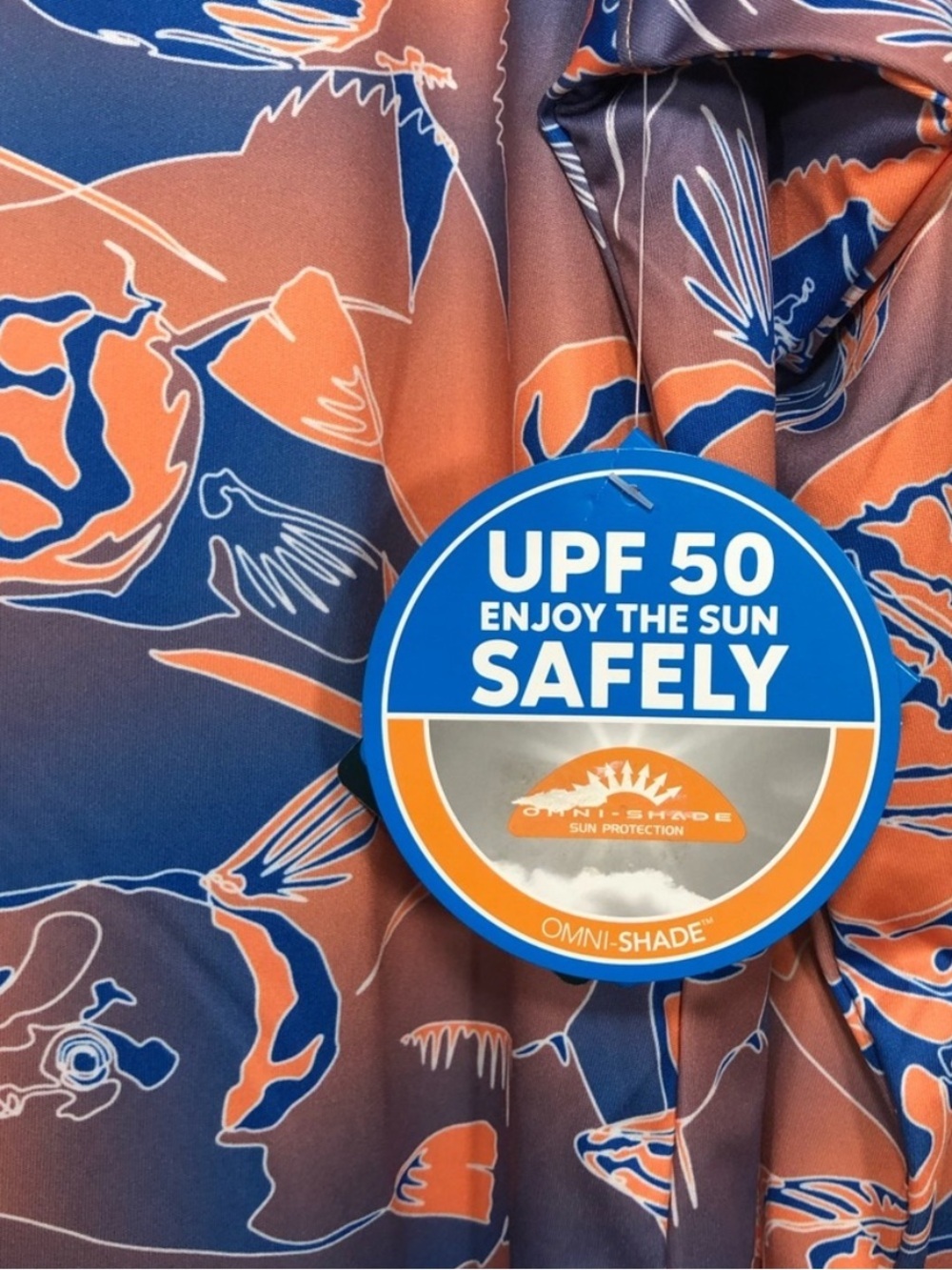 NWT COLUMBIA Tidal UPF50+ Long-Sleeve Performance Tee in Fish Print - Picture 7 of 15